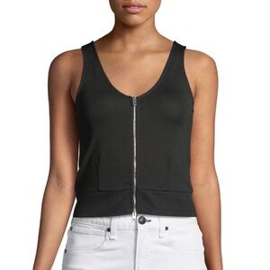 rag & bone Mara Zip front Cropped Tank Top